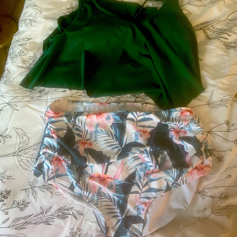 High waisted bathing suit